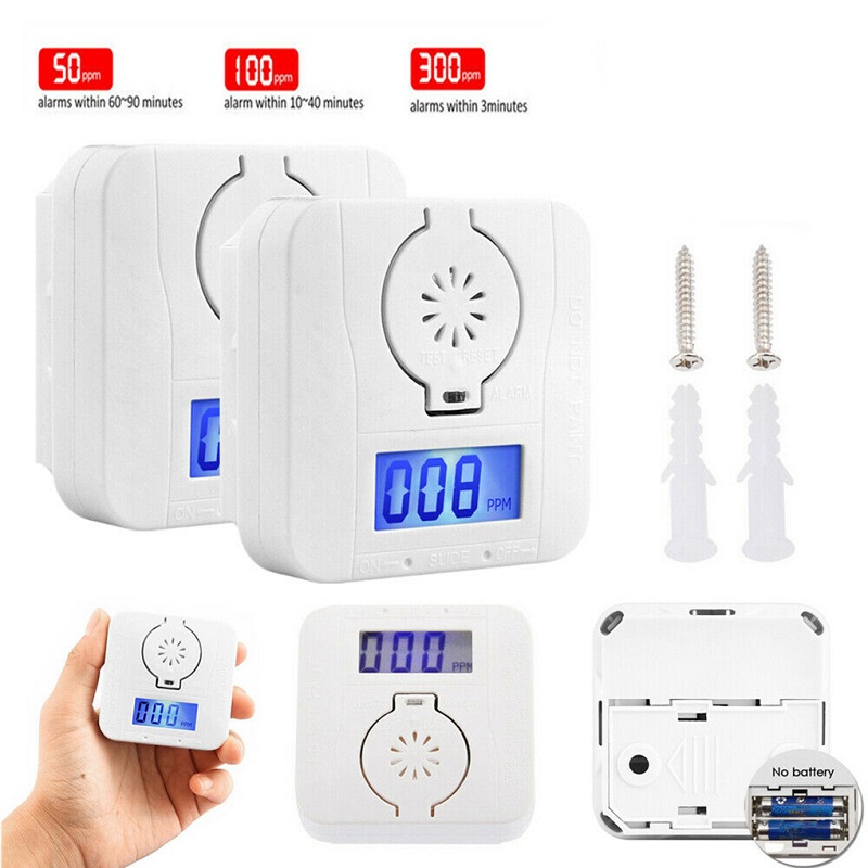 Carbon monoxide smoke detector alarm poison gas detector warning sensor LED display